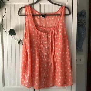 Torrid Peach floral Tank Top